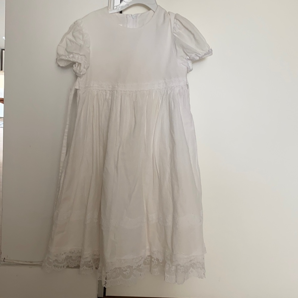 Jessica McClintock white lace dress 6t